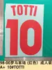 98-00 Roma Visitante (Rojo) Kit Adulto A+ 10# Camiseta TOTTI Número Letra Número de Calor