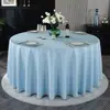 Mantel para Mesa Redonda Grande de Hotel Impermeable y a Prueba de Aceite Sin Lavado Mantel para Mesa de Restaurante Cubierta para Plato Giratorio Manteles Redondos de Lujo Ligero Gama Alta