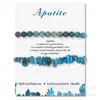 Pulsera de grava de piedra natural para tarjetas 2023 nueva moda femenina OL doble capa para hombres y mujeres pulsera de novias comercio exterior exclusivo