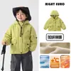 Chaqueta de invierno para niño estilo europeo derecho, forrada de polar, impermeable, para niños mayores, ropa nueva para niños, ropa de invierno moderna para niños y bebés