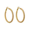 Pendientes de Aro Hueco Retorcidos de Personalidad Exagerada Color Cobre Electrochapado Conservante de Color Pendientes con Encanto para Mujer Estilo Bohemio