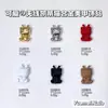 Máquina de Nuevo Producto Hello Kitty Joyería de Aleación para Uñas Arte de Uñas Dibujo Animado Lindo Kt Otoño e Invierno Color Café Decoración de Uñas Roja