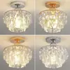 Luces de cristal de lujo ligero para pasillos, luces de techo simples y modernas, adecuadas para vestidores, entradas, balcones y huecos de escalera.
