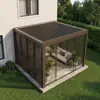 Pérgola moderna inteligente eléctrica con lamas controladas por control remoto desde la fábrica original para jardines de villas, patios y porches exteriores de aleación de aluminio