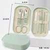 Conjunto portátil de cortadores de unha, kit com 8 peças, para uso doméstico, incluindo ferramentas para cuidados com os pés e nail art, cortadores de unha, tesouras e aparadores de unha, atacado
