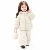 Chaqueta de Plumón Ligera para Niños 90% Plumón Invierno 2026 Nuevo Estilo Abrigo Cálido con Capucha para Niñas Ropa de Invierno para Niños Moderna