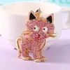 Llavero de Metal de Gatito Lindo, Llavero Creativo de Coche Incrustado con Diamantes, Colgante para Bolso, Regalo de Vacaciones al por Mayor