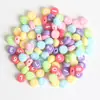 Cuentas de Letras Acrílicas Cuentas de Números Ingleses Cuentas Planas Cuentas Cuadradas DIY Collar de Cuentas Hecho a Mano Llavero Accesorios de Joyería