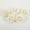33 peças de cabeças de flores artificiais tipo rosa e peônia, na cor branco leitoso, estilo europeu, para DIY de acessórios de cabelo, guirlandas e decoração de casa, adequadas para arranjos florais