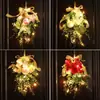 Decoração de Parede de Buquê Invertido de Eucalipto Estilo Floresta Folha de Dinheiro Flor Artificial Decoração de Casamento Pingente Flor Artificial Maçaneta de Porta