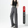 Monos de verano para mujer, de estilo nuevo, finos, de cintura alta, informales, de pierna ancha, adelgazantes, estilo americano pequeño, holgados, de secado rápido, pantalones deportivos