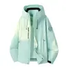 Chaqueta de trabajo con capucha para hombre y mujer, estilo camello, tres en uno, cortavientos e impermeable, con logo estampado de norma nacional para exteriores