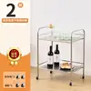 Carrinho Pequeno de Jantar de Aço Inoxidável Carrinho de Serviço para Bebidas e Panela Quente Carrinho de Empurrar à Mão Carrinho de Armazenamento para Beleza e Ventosaterapia Rack para Micro-ondas Forno de Cozinha