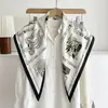 Bufanda Sencilla de Lunares Blancos y Negros Capa Retro Sencilla Tacto de Alta Gama Bufanda Triangular Grande Chal Ropa de Abrigo para Mujer Cortina de Trasero Cortina de Falda