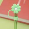 Funda de silicona creativa para pajilla transfronteriza 10 mm flor crisantemo tapón antipolvo protector para vaso