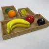 Bandeja de Té de Madera de Bambú Grande Mediana Pequeña para Hogar Hotel Rectangular Bandeja de Almacenamiento para Té Café Frutas