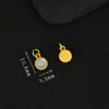 Anel Oval de Aquamarina Banhado a Ouro 24K em Prata de Lei S925 Rosto com Estilo Diamante Pingente Acessórios de Joias DIY Joias Clássicas de Prata