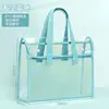 Bolso de Mano Grueso Bolsa para Archivos A4 Transparente Impermeable Duradero Estudiante Examen Tutoría Papel de Prueba Libro de Tarea Bolsa de Almacenamiento