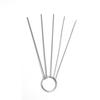 Juego de cinco piezas desbarbado cepillo de limpieza en espiral de nailon boquilla de pistola rociadora aguja de pincel de pulverización agujero pasante juego de cepillos para cabello pequeño