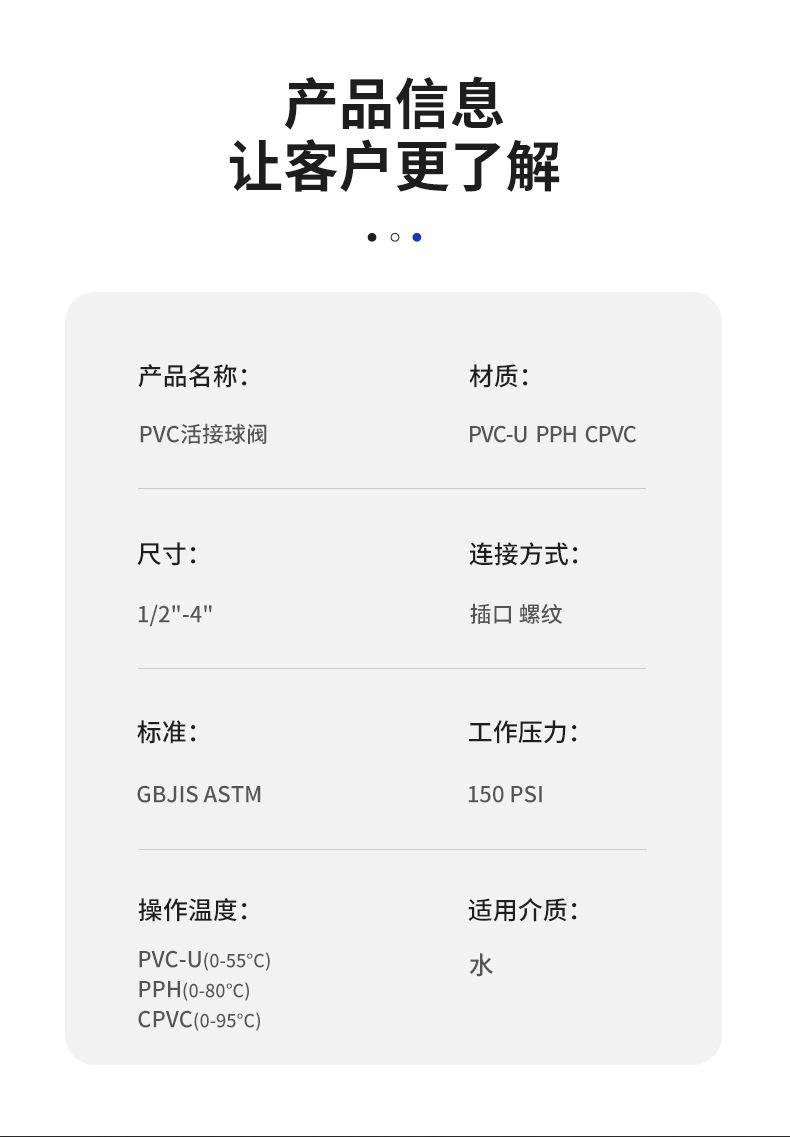 PPH双活接球阀