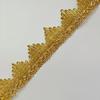Ponto 4cm Cor Brilhante Acessórios Decorativos para Roupas Cauda Grande de Fênix Fio Dourado e Prateado Pagode de Três Flores Renda Triangular