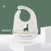 Ins Babero Explosivo para Bebé Babero Impermeable de Silicona para Niños Bolsa para Escupir Arroz de Bebé Sin Lavar Verano