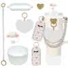 Botella de Agua Térmica Stanley Tapón Antipolvo Taza con Popote Tapa de Taza Correa de Mano Cordón para Botella de Agua Múltiples Estilos Versátiles Set