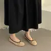 Sapatos Rasos Femininos Estilo Chanel, Novos para Primavera e Outono, Veludo, Estilo Fada Gentil Noturno, Mocassins Rasos Slip-On
