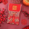 Nuevos Sobres Rojos de Boda de Brocado con Diseño Creativo, Sobres Rojos de Tela de Brocado con Exquisita Artesanía de Bordado, Venta al por Mayor