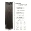 Las pelucas son un artículo de gran venta en el comercio transfronterizo, populares entre las mujeres europeas y americanas, Extensiones de Cabello Liso Extra Largas de Cinco Secciones, Postizos Grandes, Extensiones de Cabello Teñido Degradado