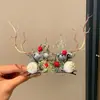 Pinza para el Cabello de Astas de Reno Navideño Accesorios para Tocados 2026 Nuevas Pinzas Laterales para Niños Pinzas Pequeñas Lindas Diadema Navideña