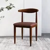 Silla de Comedor, Silla de Dormitorio, Taburete para Escritorio de Estudio, Silla de Cuerno de Imitación de Madera Maciza para el Hogar, Silla con Respaldo, Mesa y Sillas de Comedor Modernas Minimalistas