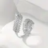 Anillo de Hoja de Trigo de Estilo Europeo y Americano de Venta Caliente Transfronteriza, Anillo de Diseño de Nicho Moderno y Elegante con Anillo Ajustable
