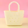 Porta-moedas de Silicone Infantil Mini Bolsa com Furo Bolsa de Praia para Armazenamento Cor Macaron DIY