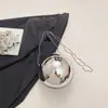 2025 Moda Versátil Bolso Redondo Pequeño Tendencia Personalidad Color Sólido Bolso de Hombro o Muñeca Bolso de Diseño de Nicho de Tendencia para Mujer