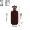 Frasco de Perfume Flocado, Frasco Spray de Vidro Transparente, Frasco Recarregável de Perfume 50ml em Estoque, Tampa de Perfume de Liga de Zinco, Frasco Vazio