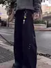 Pantalones Casuales Deconstruidos con Remaches Decorativos Estilo Americano de Corte Limpio para Hombres y Mujeres, Pantalones de Silueta Recta de Pierna Ancha de Gama Alta de Nicho