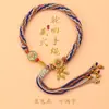 Frete Grátis Pulseira de Fio de Algodão Tecida à Mão Estilo Xizang, Corda Trançada DIY Totalmente Feita à Mão para Homens e Mulheres, Pulseira de Corda Colorida Thangka