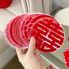 Adesivos de Felicidade Dupla para Quarto de Casamento Adesivos Estáticos Aveludados para Casamentos, Decorações de Janela, Adesivos para Arranjo de Janela de Vidro Decoração de Personagem de Felicidade Dupla para Casamento