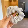 Lenço quadrado grande com estampa floral pequena, elástico de cabelo para mulheres, faixa de cabelo elástica, acessório de cabelo com estilo coreano de alta qualidade