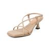 Sandalias Elegantes de Tacón Kitten con Tira Fina y Punta Descubierta, Estilo Coreano de Verano, Tacones Altos Modernos y Cómodos para Mujer