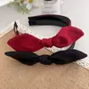 Diadema de Lazo de Tela Estilo Coreano con Dientes Antideslizante para Cabello Corto para Mujeres Dulce Diadema de Orejas de Conejo Prensada Accesorios para el Cabello
