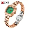 Reloj de Cuarzo OFNS Transfronterizo Más Vendido Fritillaria Simple Placa Cuadrada Pequeña Reloj para Mujer Pequeño Impermeable Reloj para Estudiante Mujer