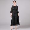 Vestido de Moda Fresco y Elegante Estilo Japonés Otoño 2026 Nuevo Vestido de Noche de Corte Ajustado con Cuello Redondo para Mujer