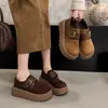 Zapatos Birkenstock de suela gruesa de cobertura total para mujer, nuevo estilo otoño 2026, para personas bajitas, slip-ons cómodos, mocasines de plataforma