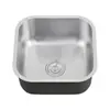 Personalización Transfronteriza Fregadero de Lavavajillas de Acero Inoxidable 304 Cepillado y Estirado Pieza Única Borde Redondo Lavabo Único Grueso para el Hogar