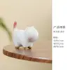 Figura de Gato Flor de Durazno para Escritorio, Mejora la Suerte, Alto Valor Estético, Decoración Sanadora, Regalo para Amigas, Regalo de Año Nuevo