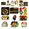 18 Piezas de Madera Estilo Vintage Arcoíris de la Libertad Elefante Tradicional Africano Empoderamiento Cuerda de Cáñamo Colgantes Decorativos para el Mes de la Historia Afroamericana