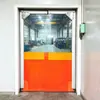 Puerta Flexible Suave Anticolisión con Retorno Automático, Puerta Tampón de Almacén Frío de PVC con Empalme Bicolor