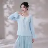 Venta de liquidación: Blusa Cubre-traje Hermosa de Danza Moderna para Adulta Verano 2026 con Diseño Adelgazante, Top de Práctica de Danza Clásica